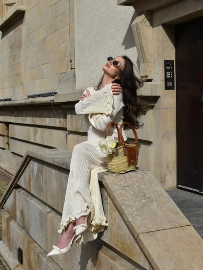 Elegant Ruffle Maxi Dress